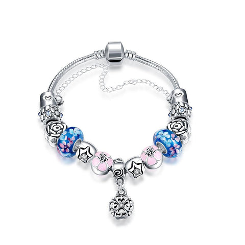 Blue Raspberry Flavored Pandora Inspired Bracelet Made with Swarovski Elements