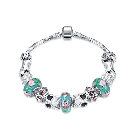 Cotton Candy Love Pandora Inspired Bracelet Made with Swarovski Elements