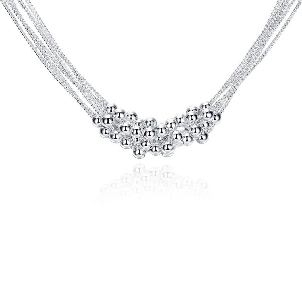 Bubble Necklace in 18K White Gold Plated