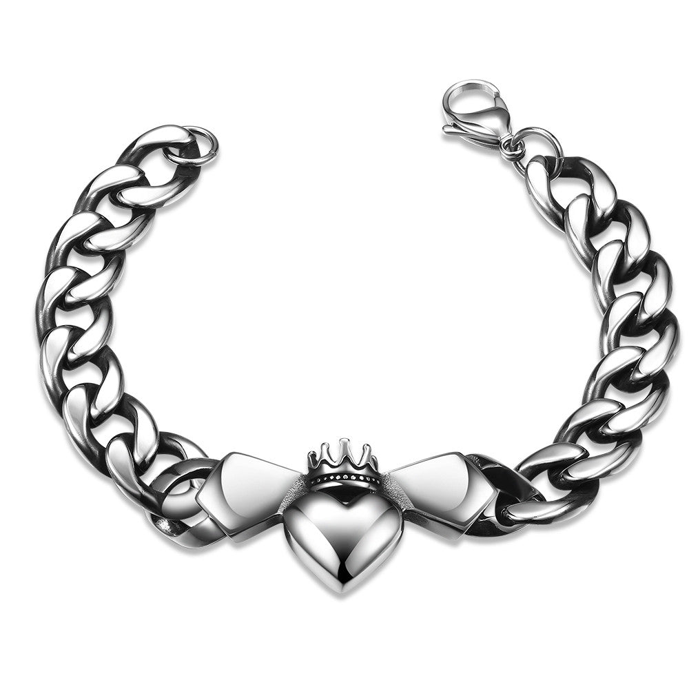 Trio-Hearts Stainless Steel Bracelet