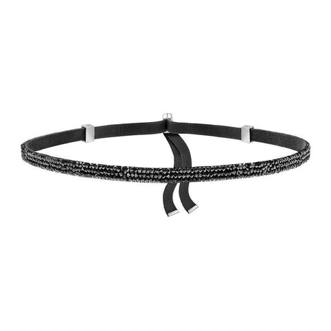 Made with Swarovski Crystal Choker Necklace - Black