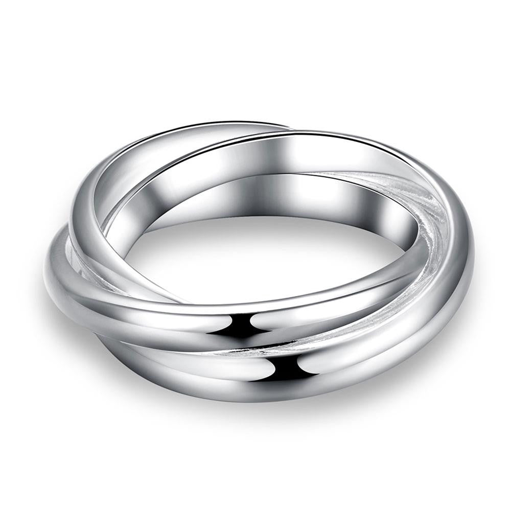 Rolling Bands Ring in White Gold