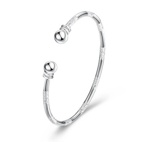 Shimmer Dust Bangle in 18K White Gold Plated