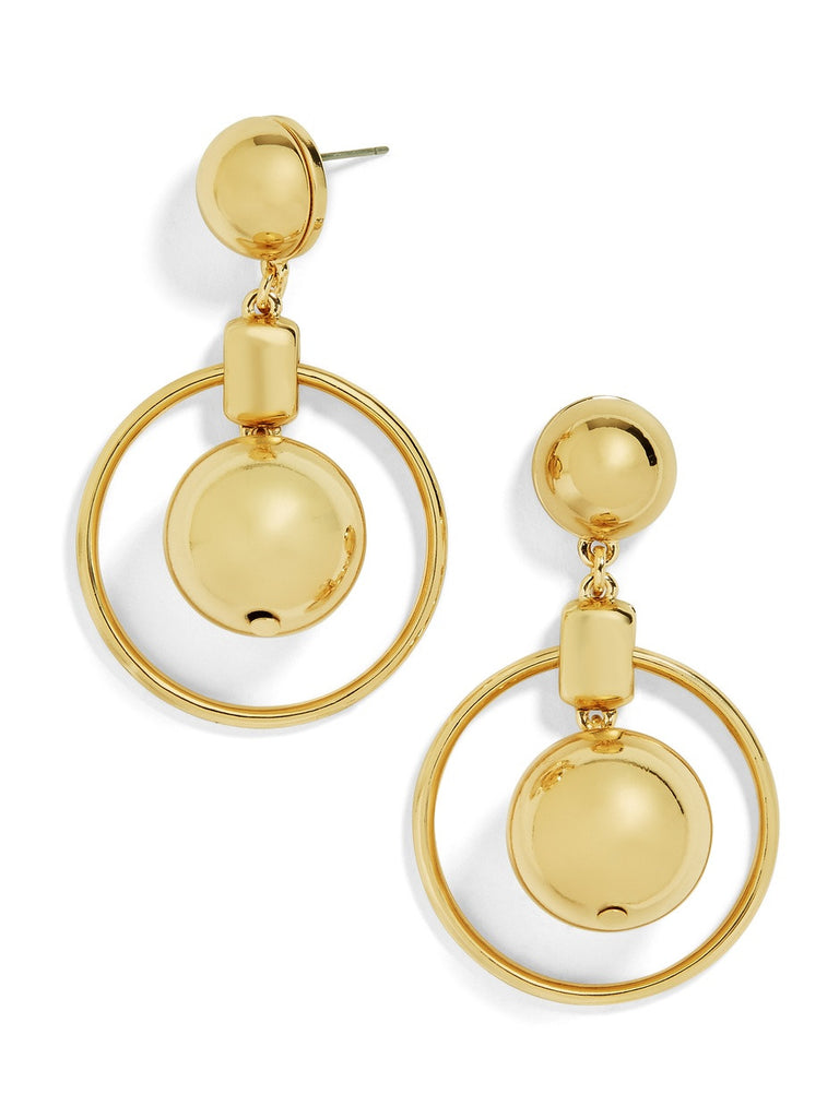 18K Gold Plated Geo Drop Earring