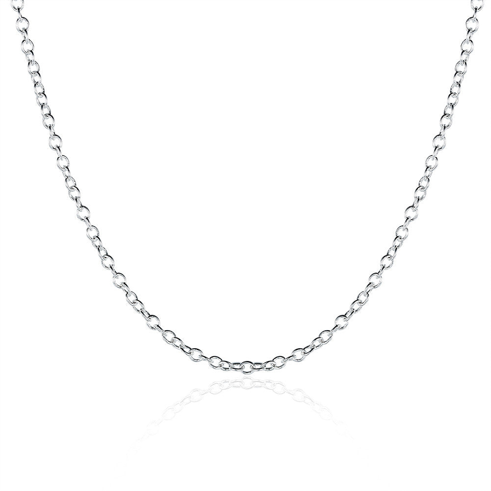 White Gold Plated Link Chain