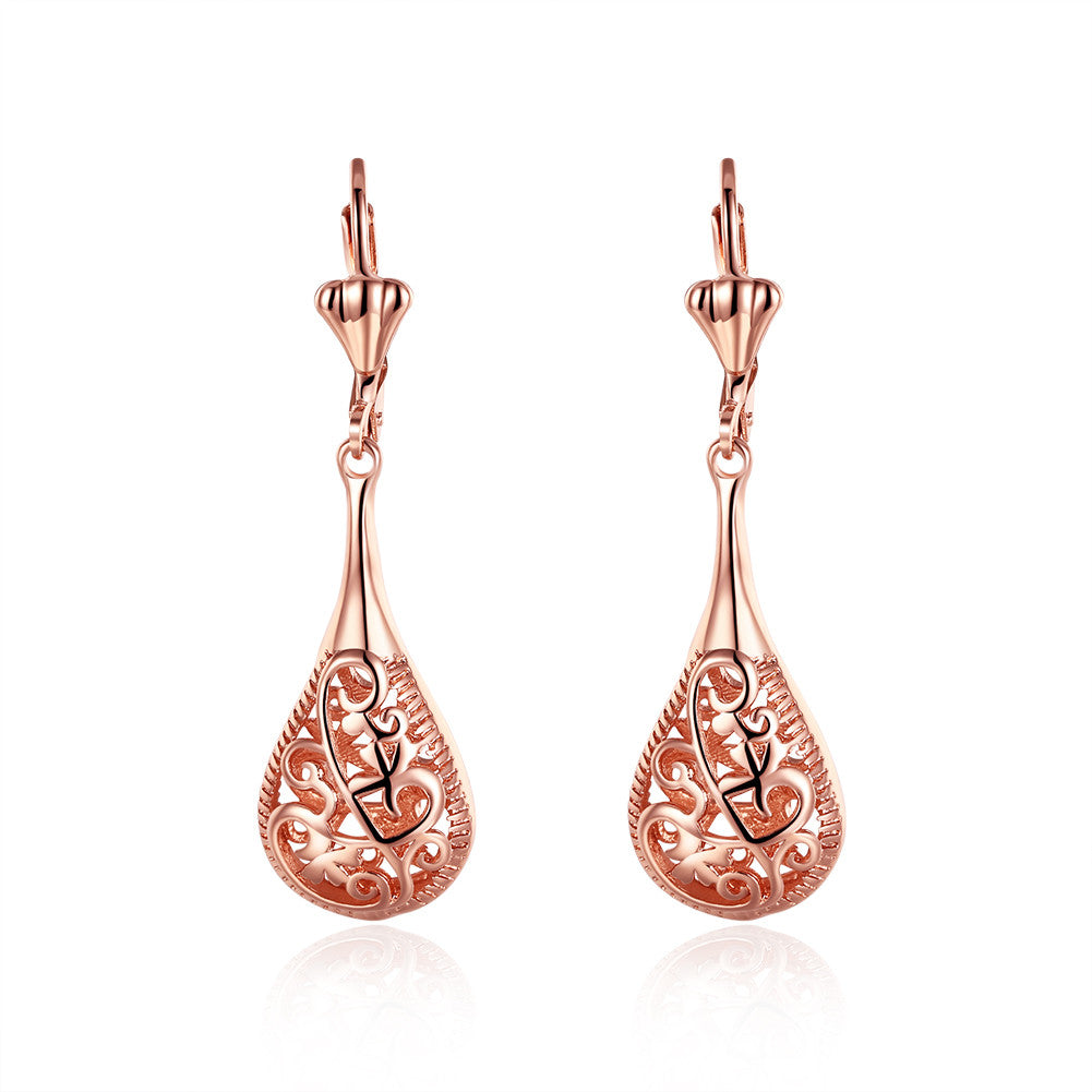 18K Rose Gold Bohemian Drop Earring