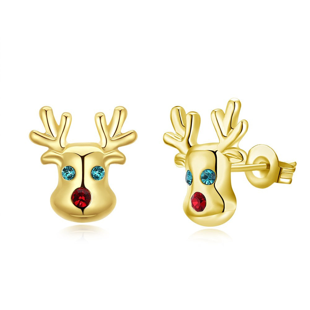 Swarovski Crystal Rudolph Stud Earrings