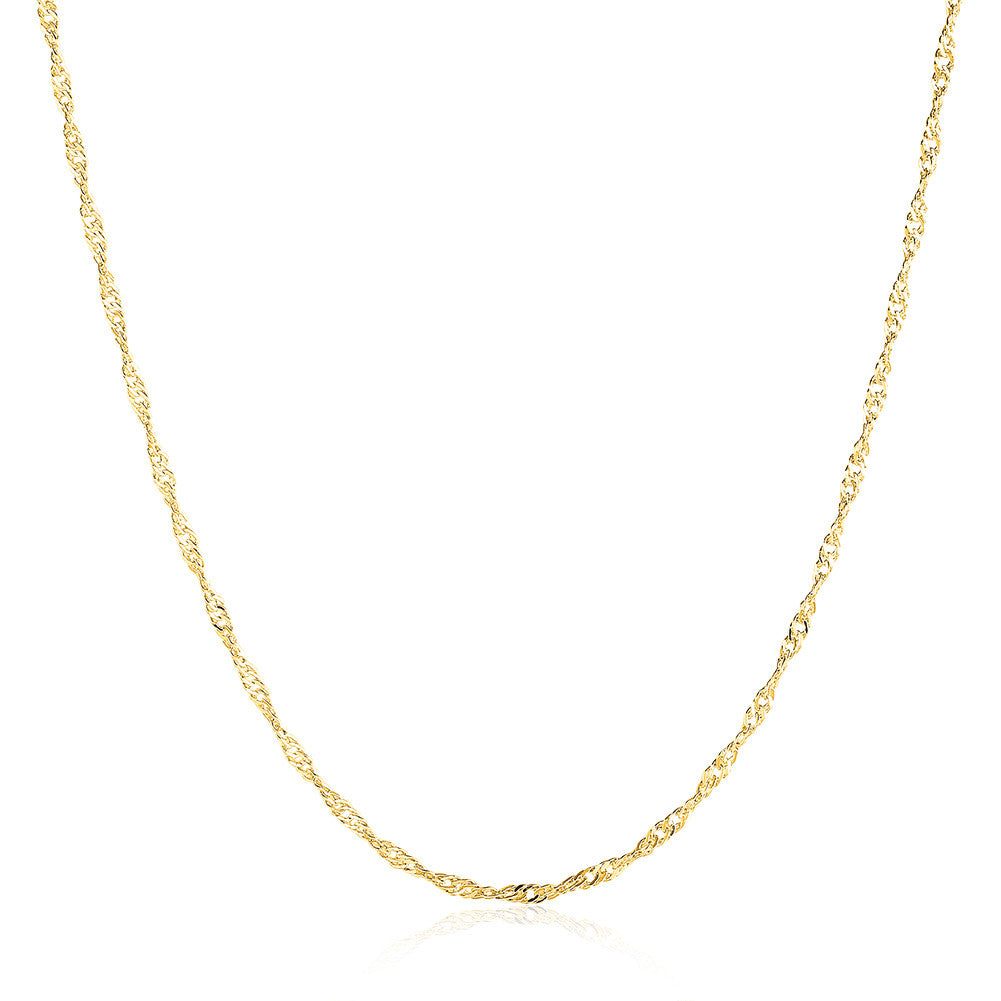 18K Rose Gold Plated Singapore Chain