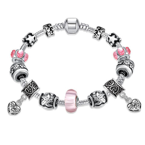 Starfish and Hearts Pandora Inspired Bracelet Made with Swarovski Elements