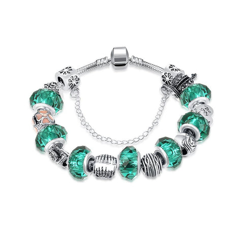 Green Meadows Pandora Inspired Bracelet Made with Swarovski Elements