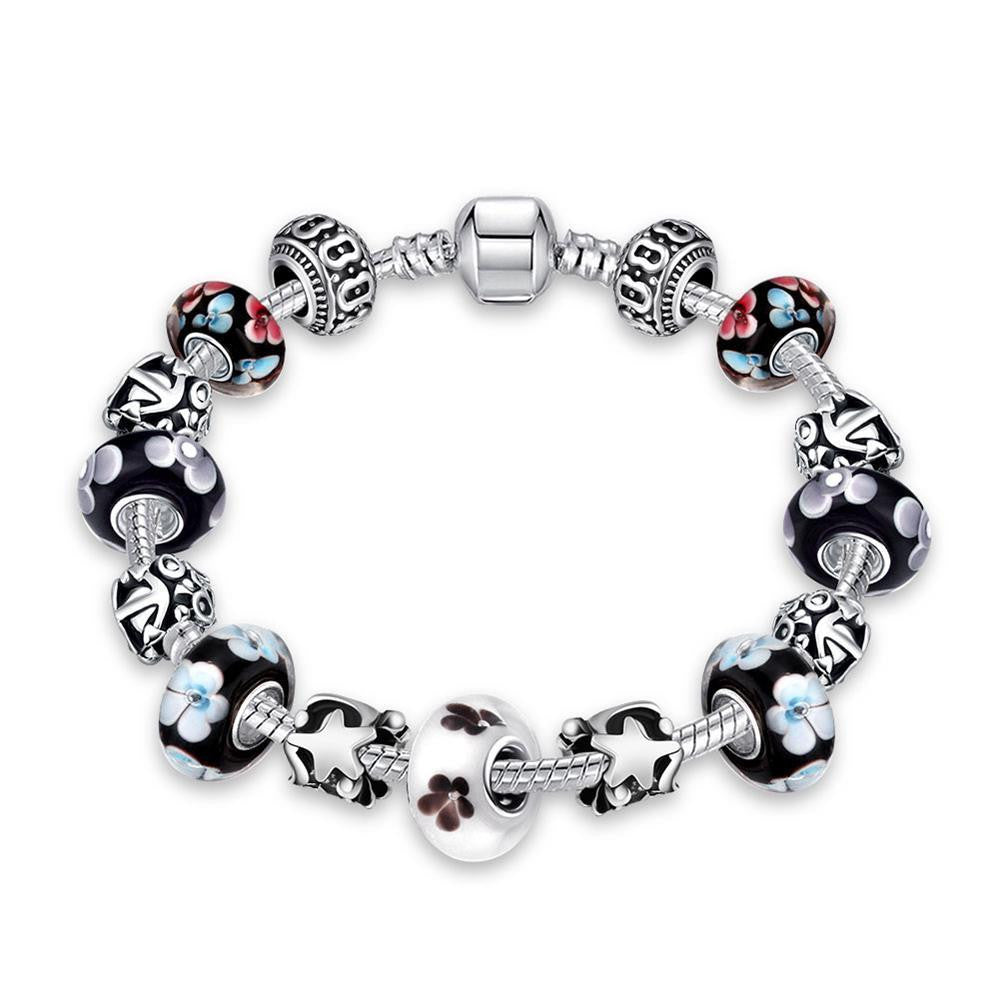 Flower Bundles Pandora Inspired Bracelet Made with Swarovski Elements