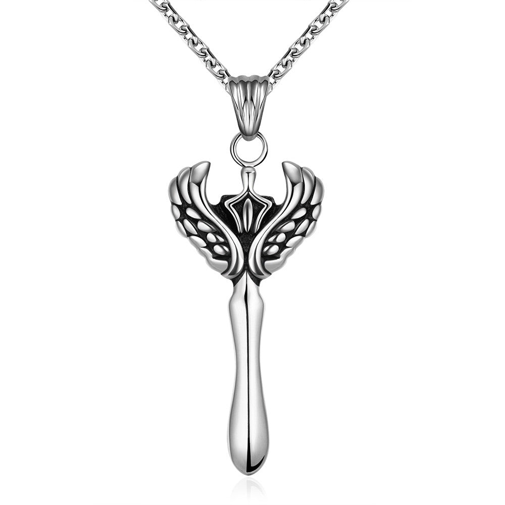 Torch Emblem Stainless Steel Necklace