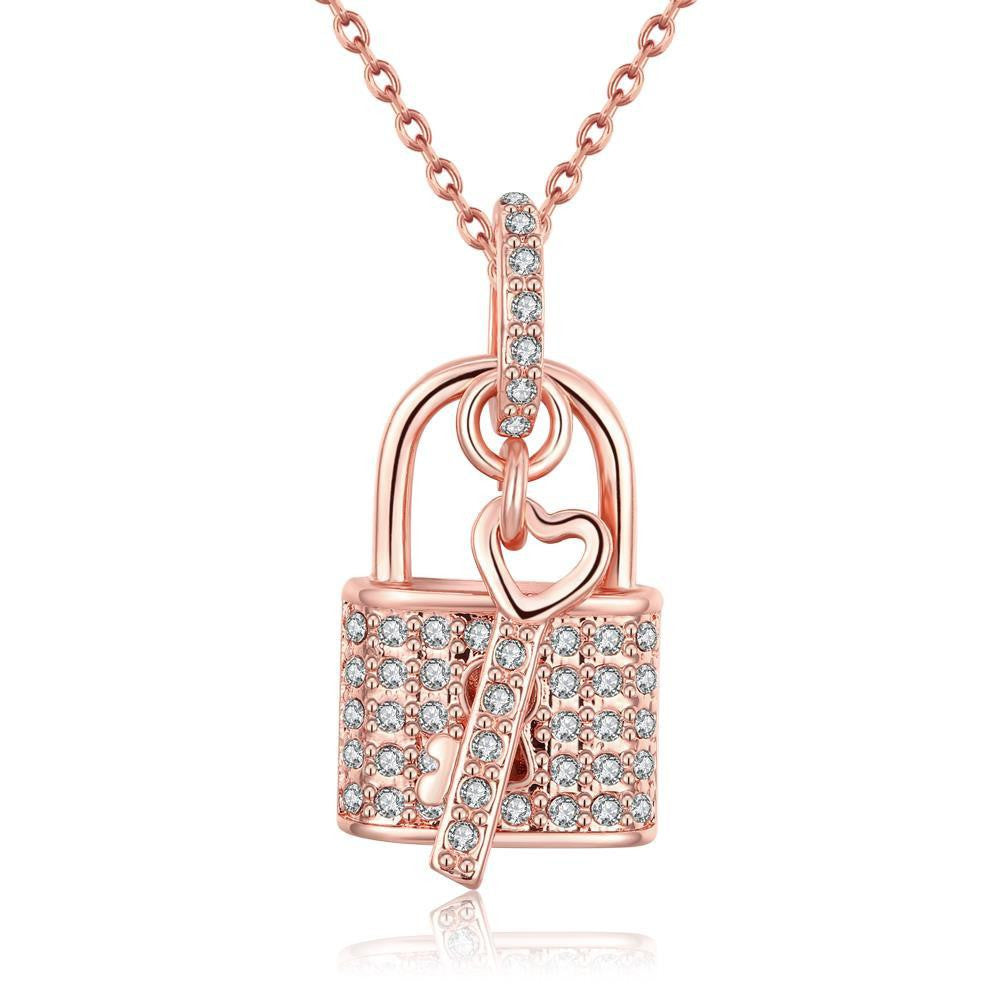 18K Rose Gold Plated Key to your HeartNecklace