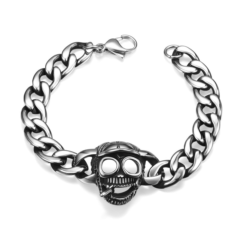 Skull Cap Stainless Steel Bracelet