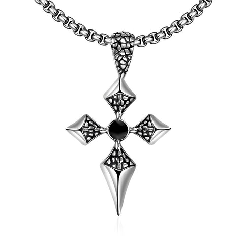 Thin Stainless Steel Cross Necklace