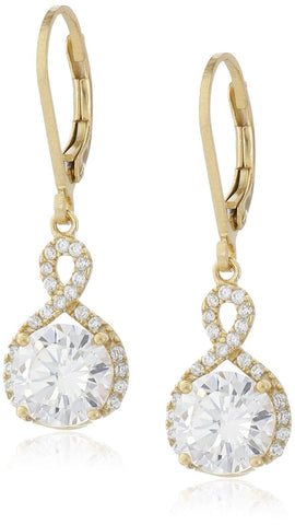 Swarovski Infinity Crystal Drop Earrings - Gold