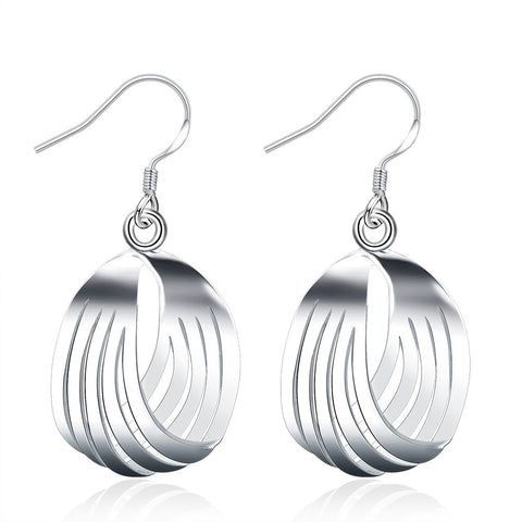 18K White Gold Plated Sea-Shell Laser Cut Earring