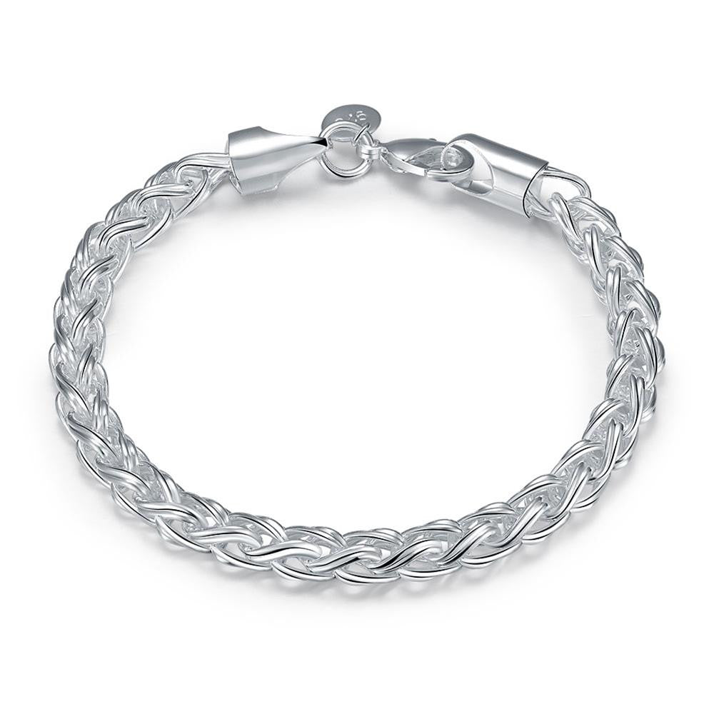 Byzantine Bracelet Chain in 18K White Gold Plated