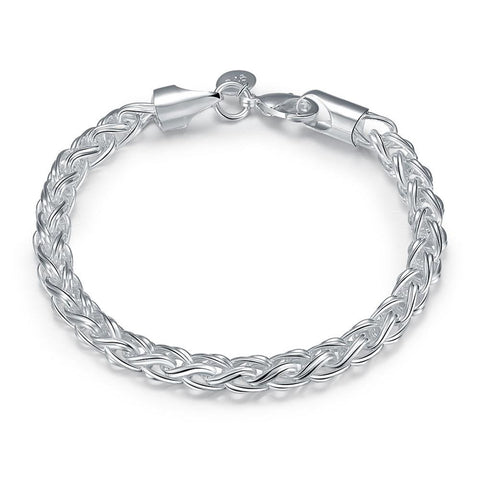 Byzantine Bracelet Chain in 18K White Gold Plated