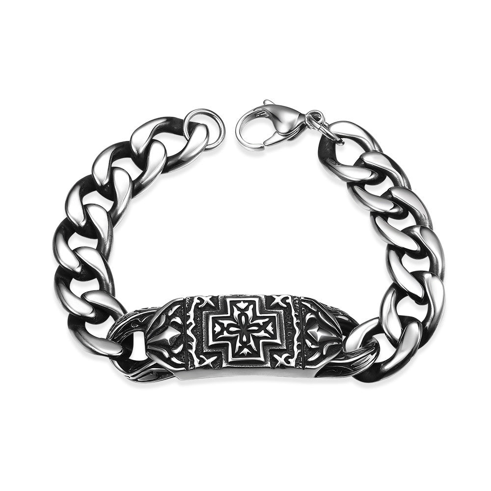 Greek Inspired Emblem Stainless Steel Bracelet