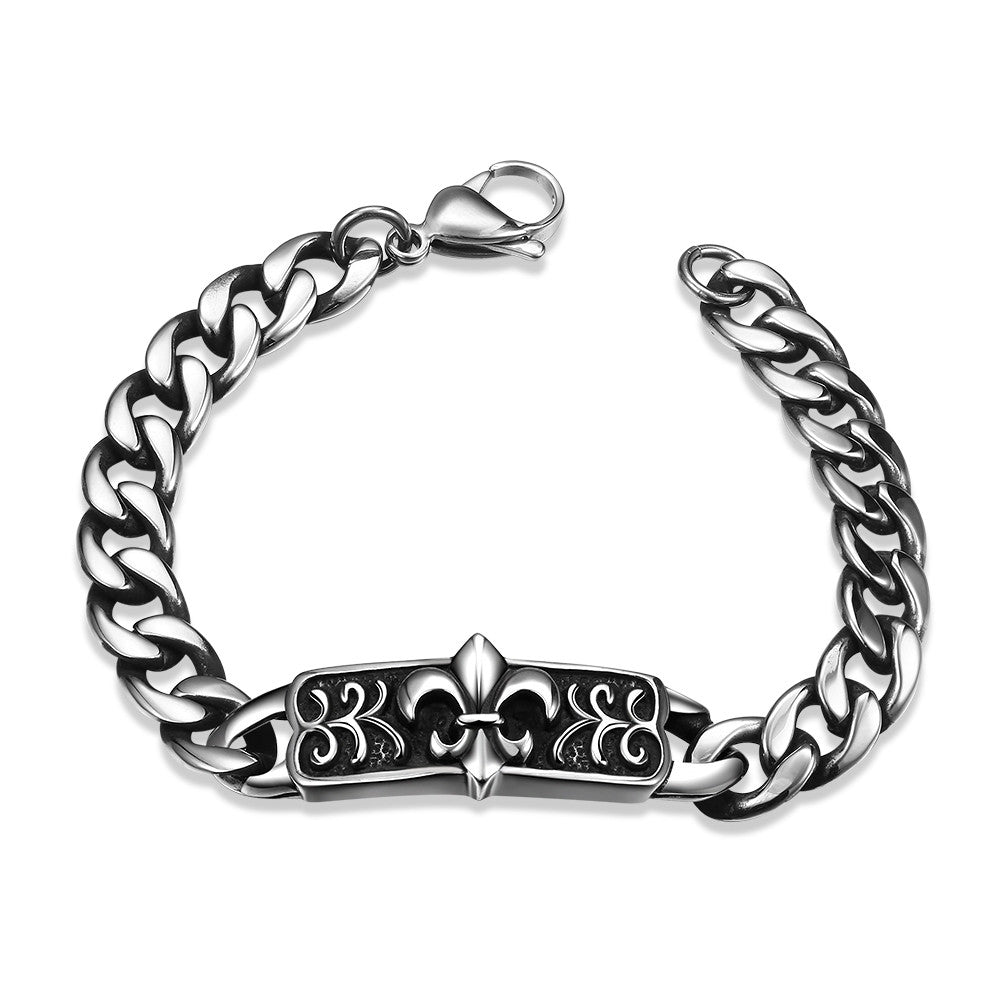 New Orleans Emblem Stainless Steel Bracelet