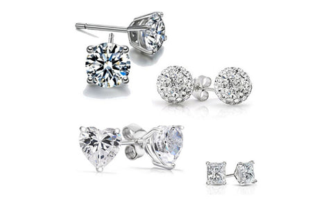 4 Piece Set Stud Earrings