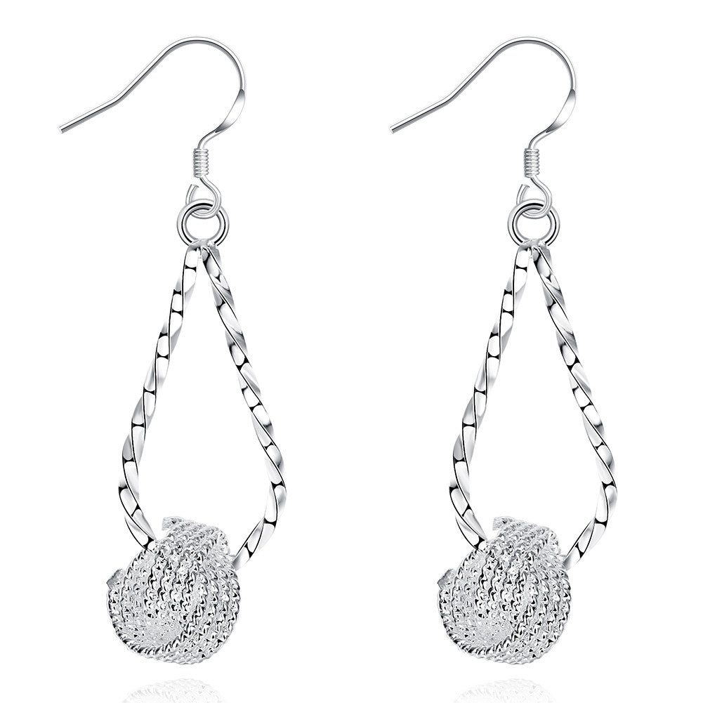 18K White Gold Plated Fish Shaped Inspired Earring