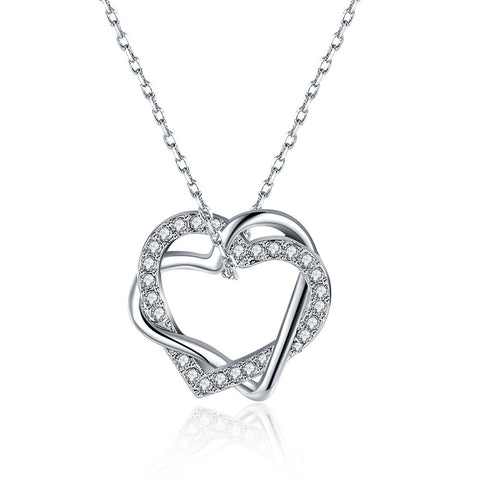 Swarovski Crystal 18K Gold Plated Pave Heart Necklace