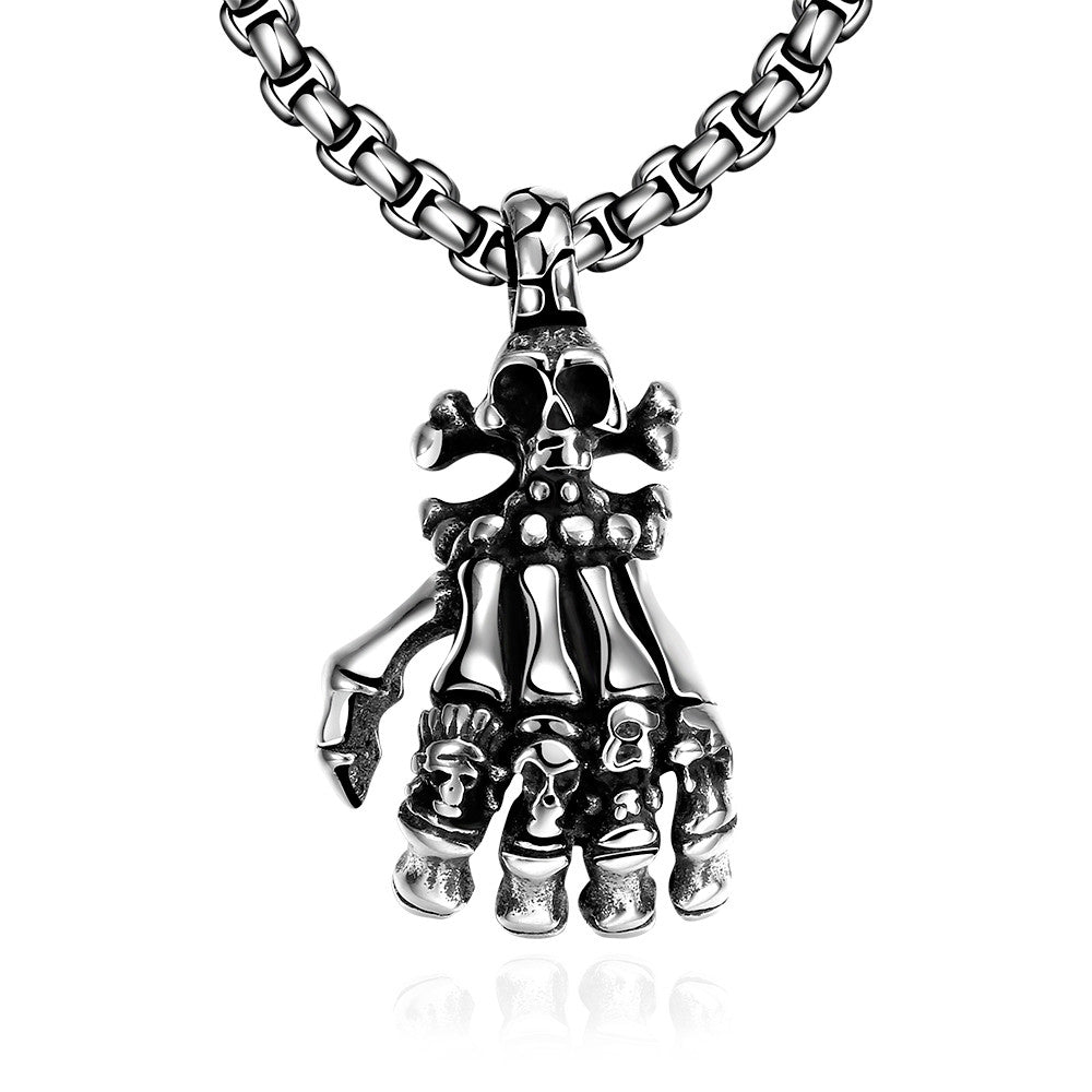 Five Fingers Stainless Steel Emblem Necklace