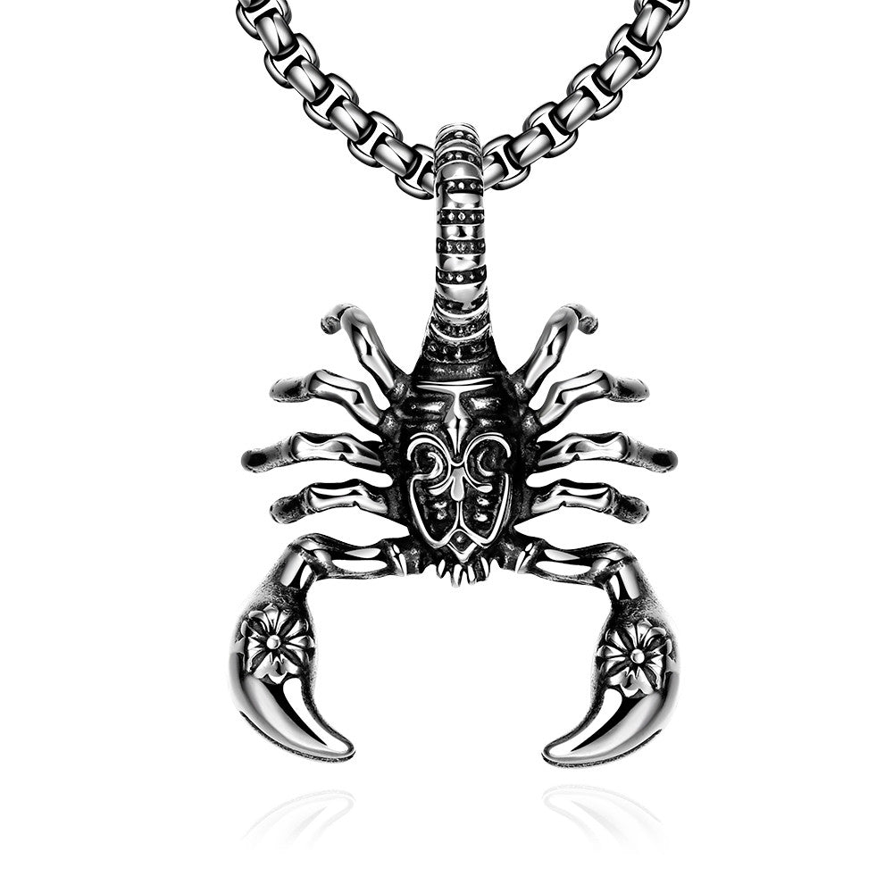 Stainless Steel Scorpion Emblem Necklace