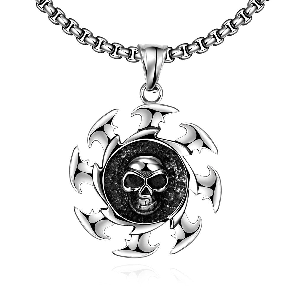 Skull Blade Stainless Steel Necklace