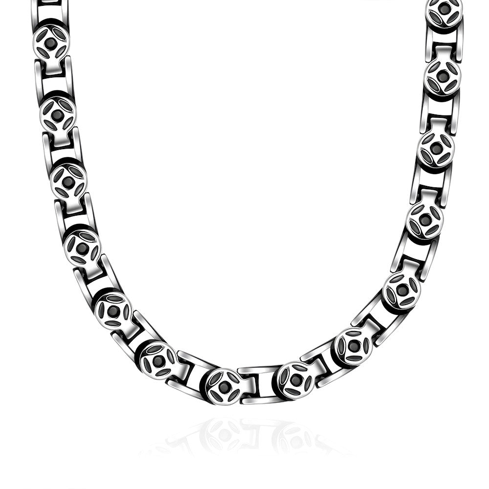 Thick Cut Celtic Inspired Stainless Steel Necklace